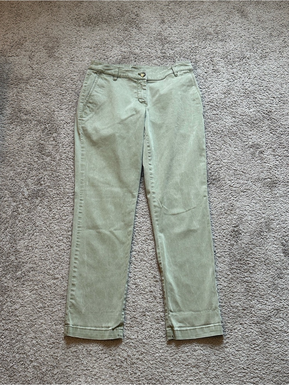 Tommy Bahama Women's washed Light Green Cropped Pants  28”